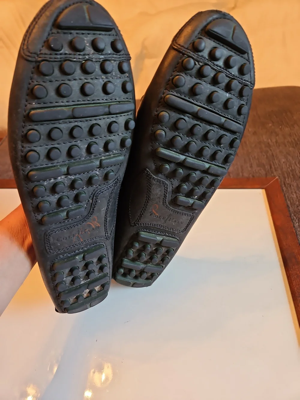 Cole Haan Size 10.5 D Men's Black Leather Driving Moccasins